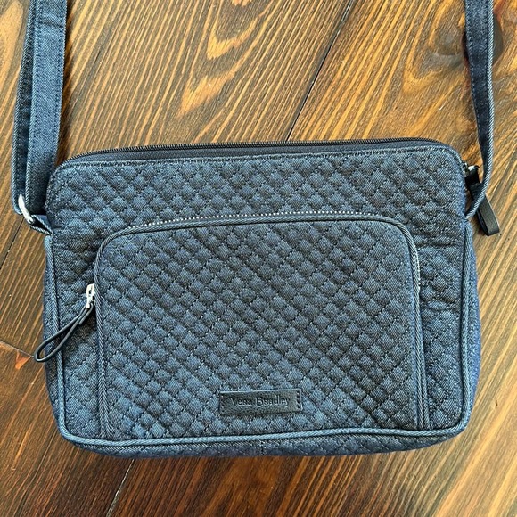 Vera Bradley Handbags - Vera Bradley | Black Denim Crossbody | Like New | 0594